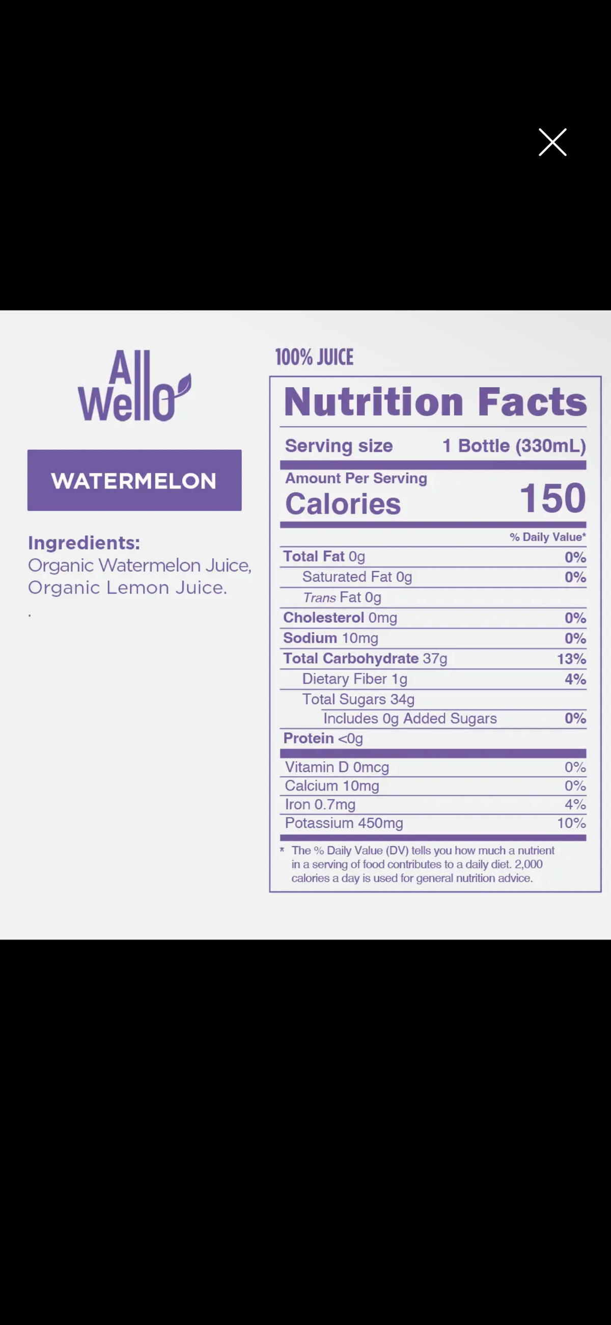 Refreshing Organic Watermelon Cold-Pressed Juice