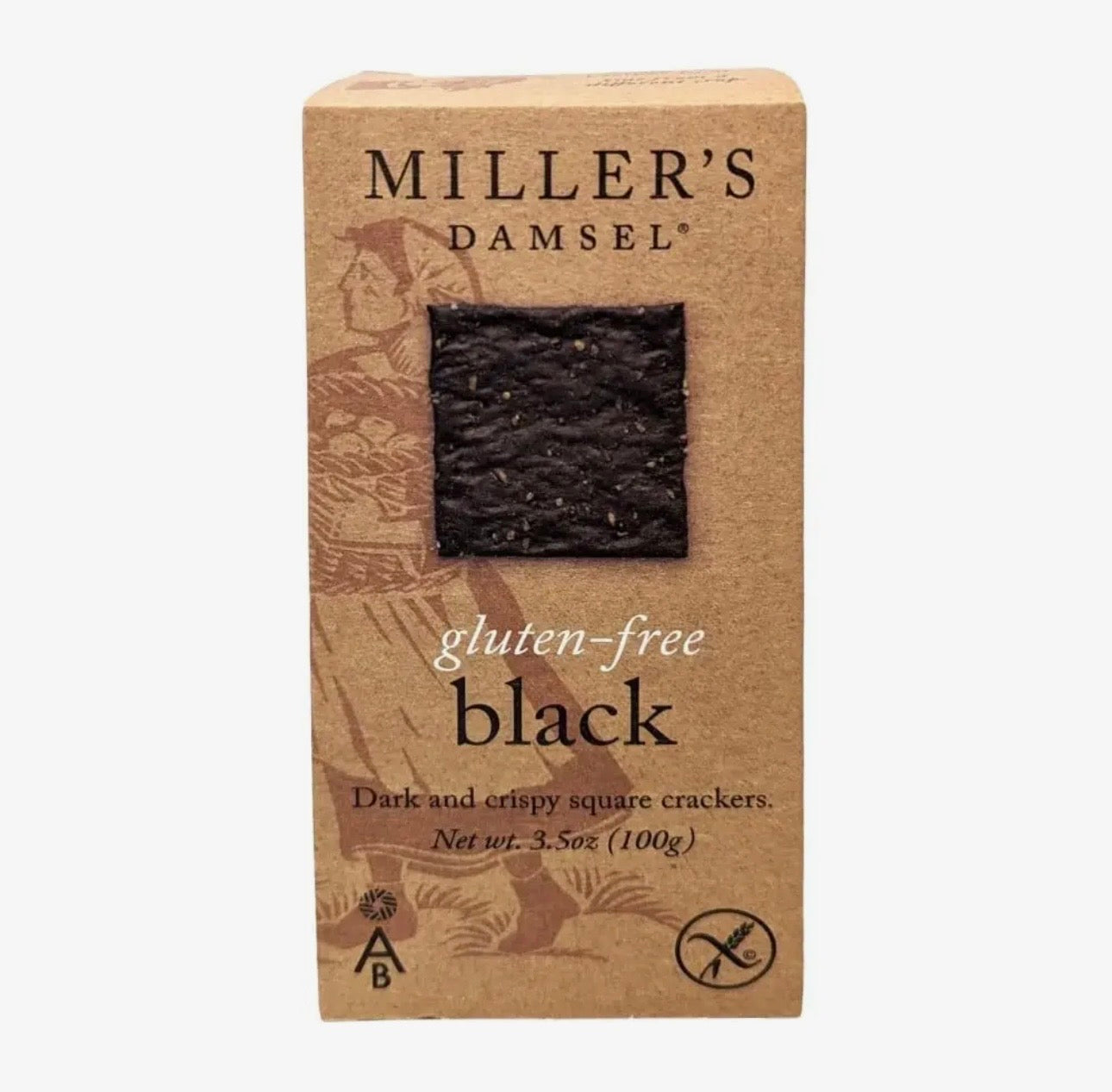 Miller's Gluten-Free Black Crackers 6x3.5oz