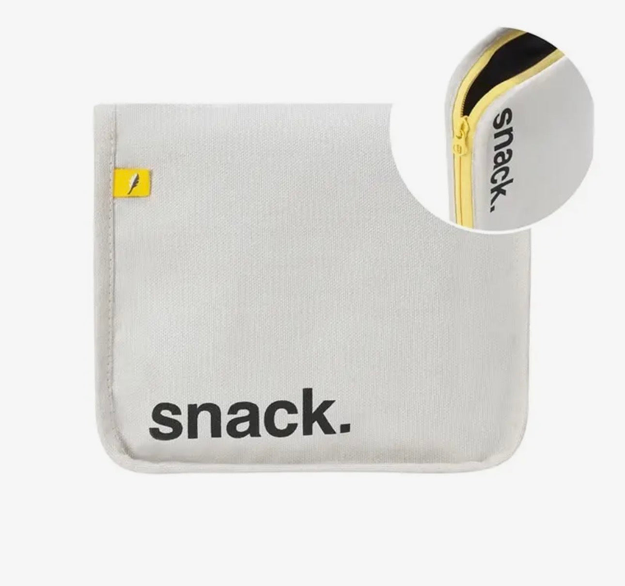 Snack Mat - 'Snack' Black with Yellow Zip
