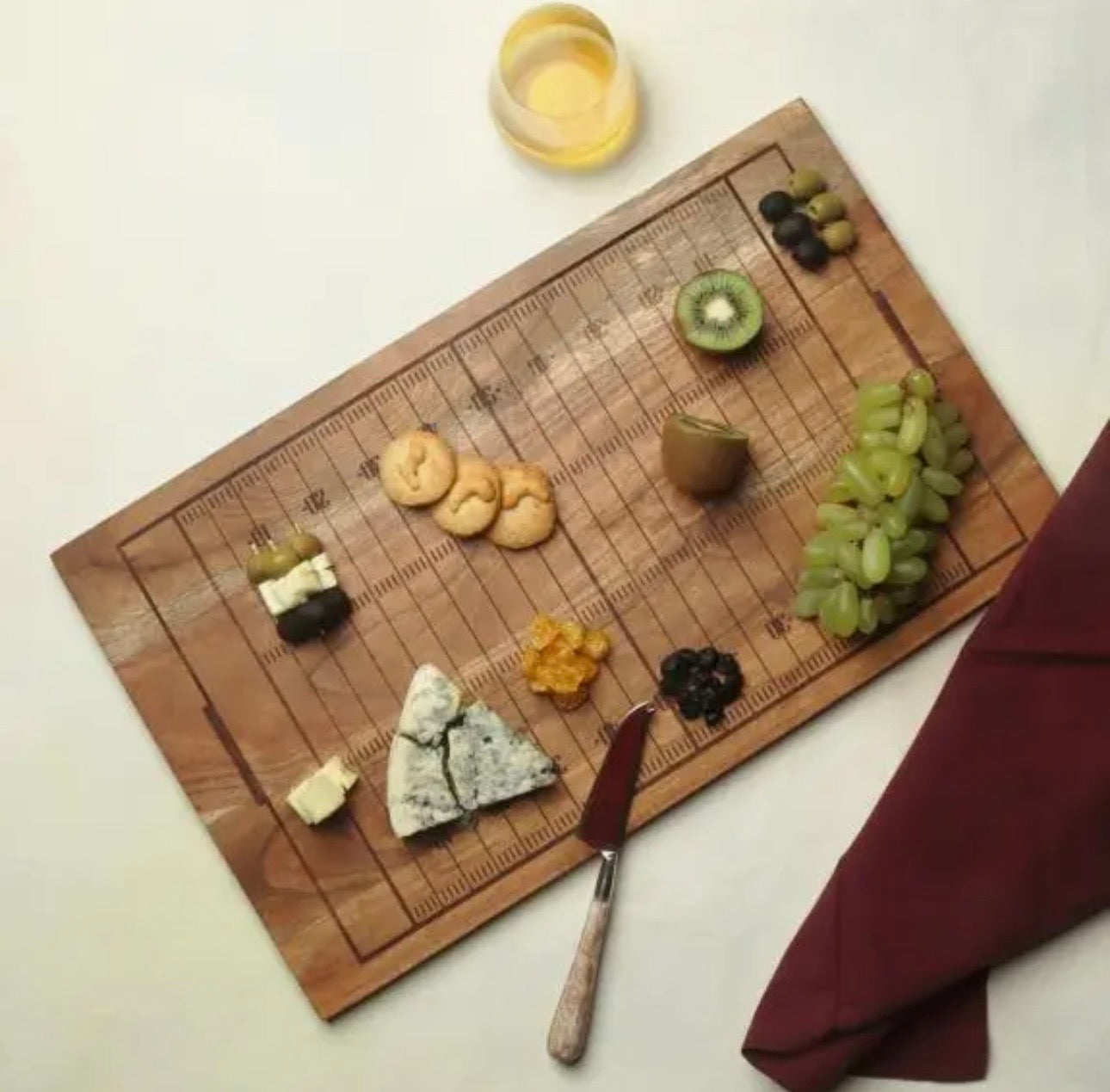 WOOD FOOTBALL CUTTING BOARD