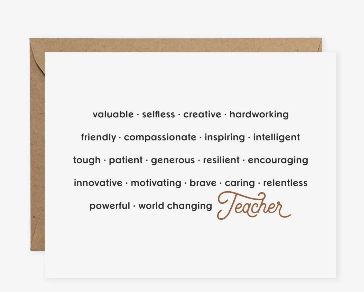 Teacher Appreciation Greeting Card