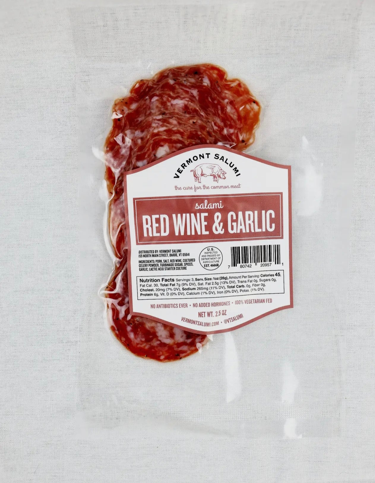 Red Wine & Garlic Sliced Salami