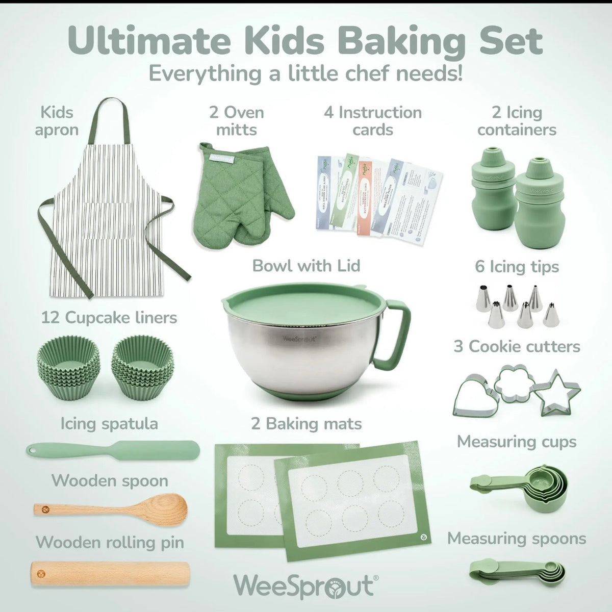 Little Chef Kids Baking Set | 38 Piece Baking Kit