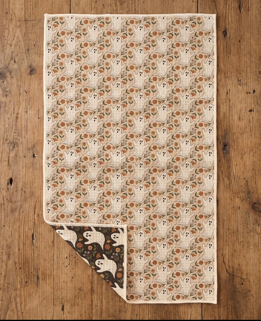 Kitchen Tea Towel Quick Dry | Ghost Garden | Halloween