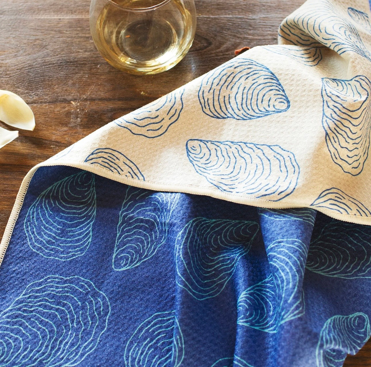 Kitchen Tea Towel Quick Dry | Coastal Oysters