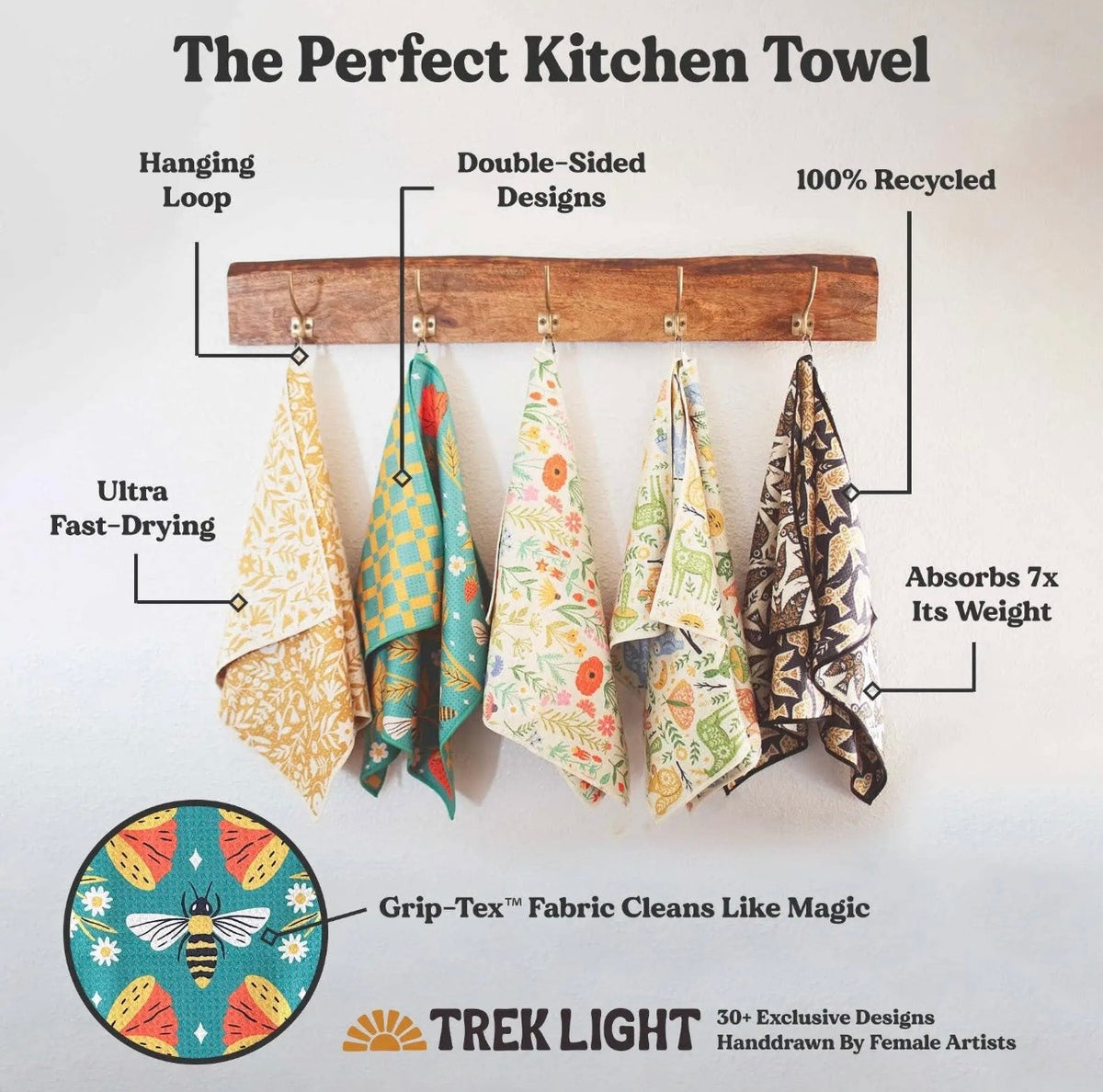 Kitchen Tea Towel Quick Dry | Songbird