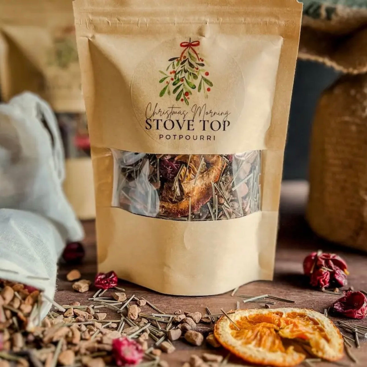 Christmas Morning Stovetop Potpourri | Cinnamon, Orange, Pine & Cranberry Simmer Mix