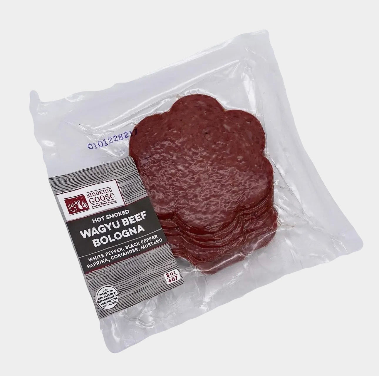 Hot Smoked Wagyu Beef Bologna: Sliced Retail - 8oz each