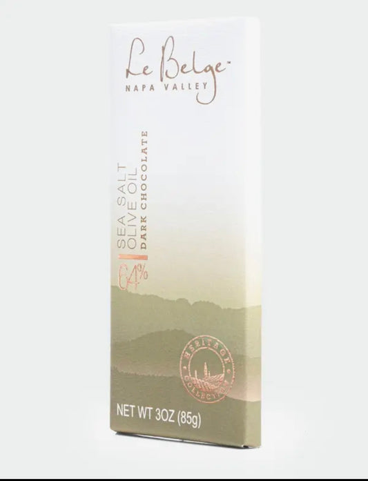 Sea Salt Olive Oil 64% Dark Chocolate Bar