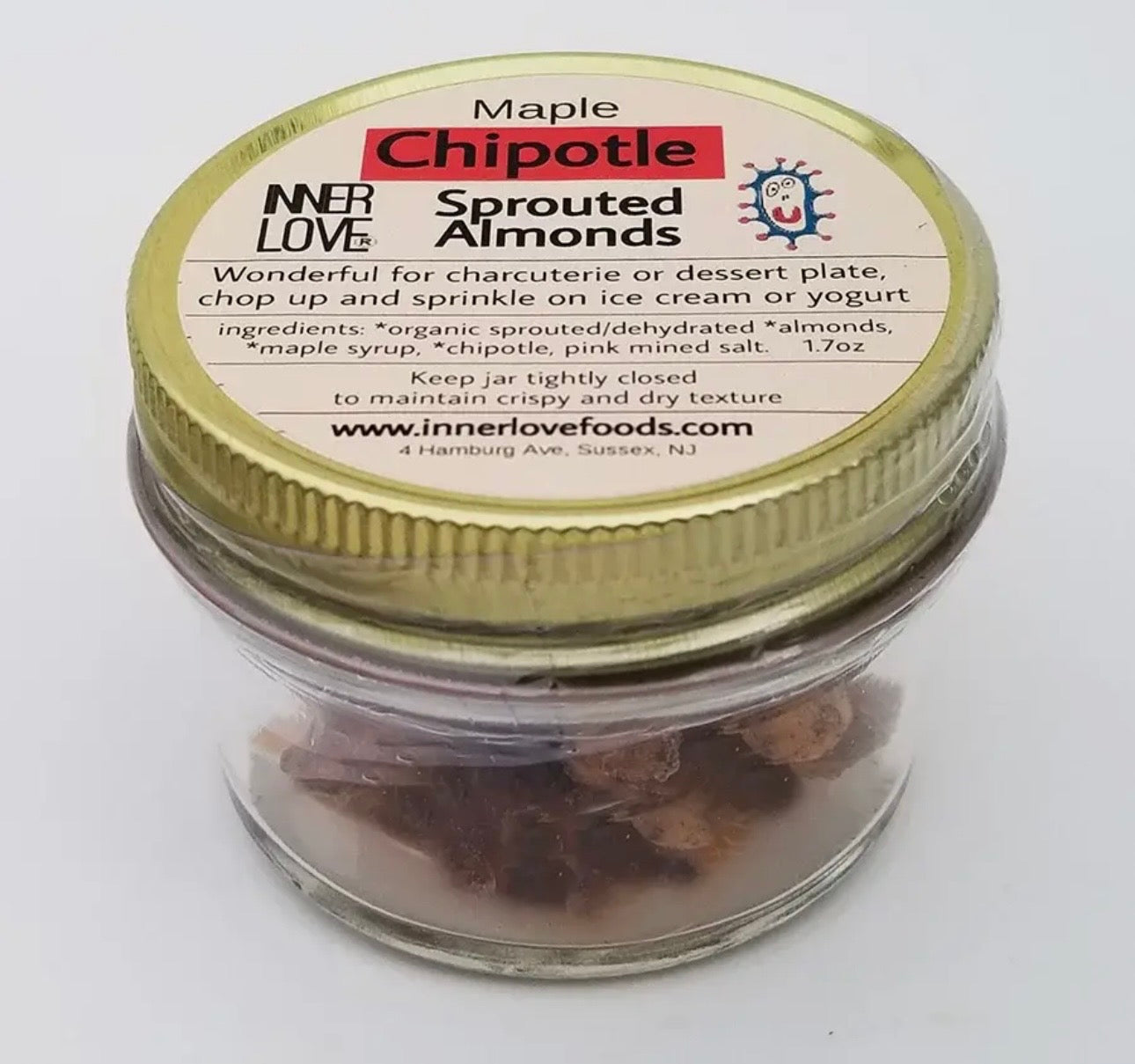 Chipotle Maple Almonds: 2oz jar