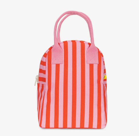 Zipper Lunch - Awning Stripe Pink