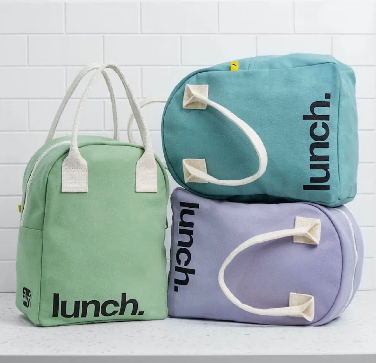 Zipper Lunch Bag - ‘Lunch’ Lavender