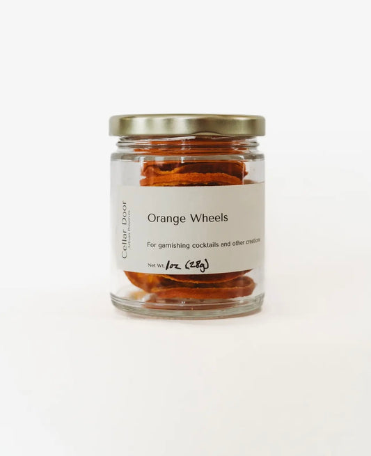 Dehydrated Orange Wheels: 1oz glass jar