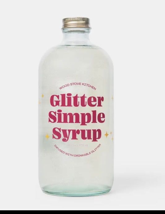Glitter Simple Syrup, 16 fl oz with Edible Glitter