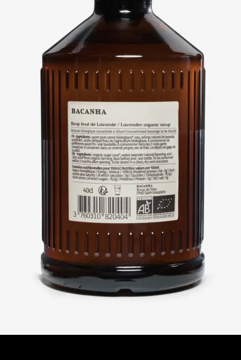 Bacanha Organic Lavender Syrup 13.5oz