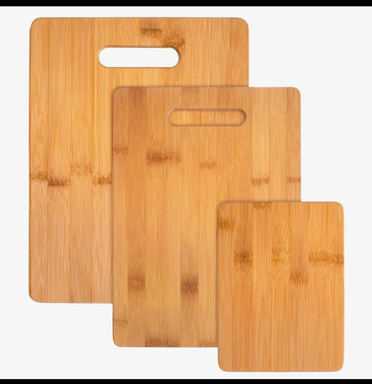 3-Piece Bamboo Cutting Board Set