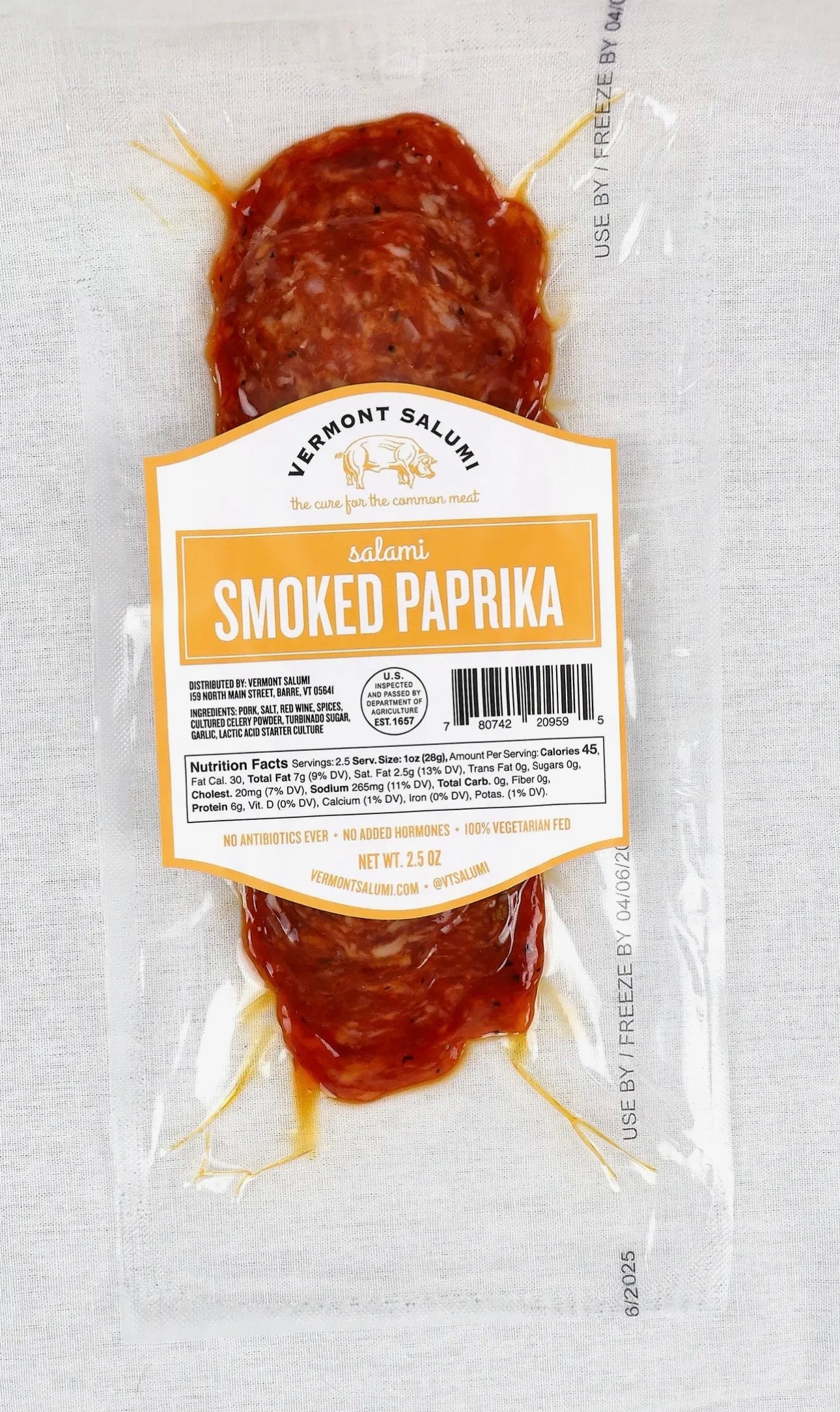 Smoked Paprika Sliced Salami
